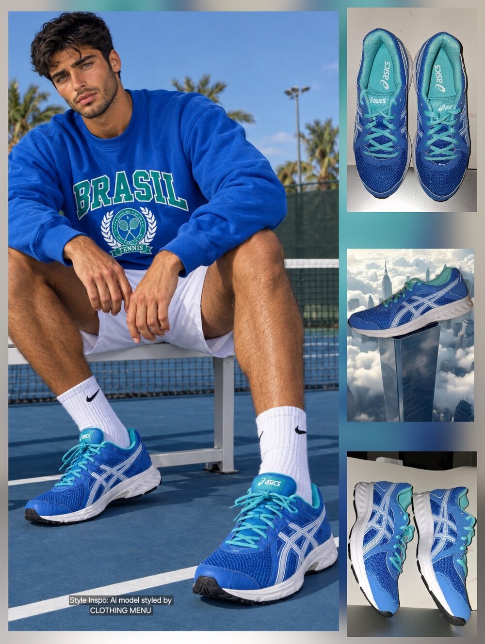 ASICS Running Shoes Blue Teal White - Men's Size: 7 - NWOT